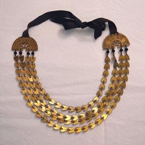 Art Deco Gold-tone Bib Necklace